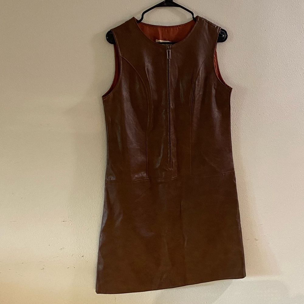 Vintage Leather A-line Dress
